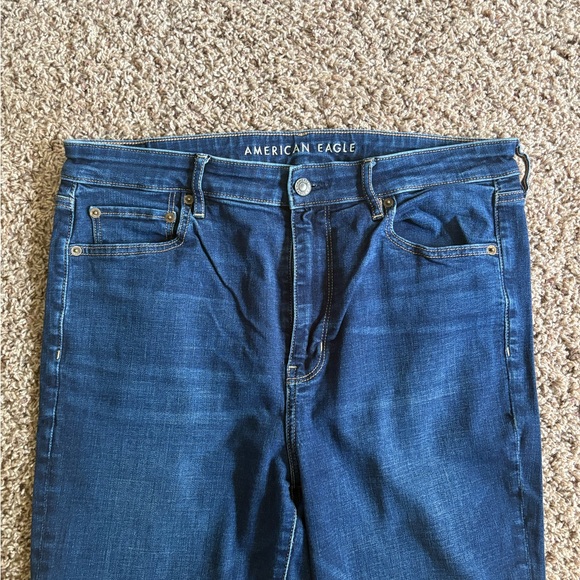 American Eagle Outfitters Dark Blue Flare Jeans - Picture 3 of 5